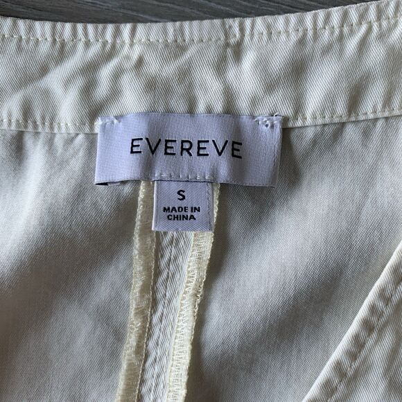 Evereve Tank Womens Size Small V-Neck Relaxed Fit Sleeveless Top Cream White - Picture 4 of 6